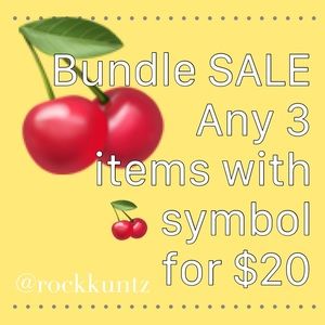 Bundle 3 Items with 🍒 symbol ONLY $20